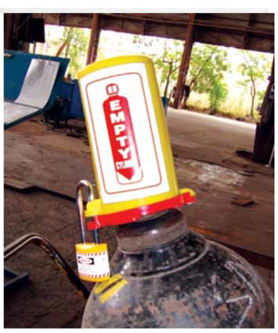 Cylinder Lockout Red Lid - Empty