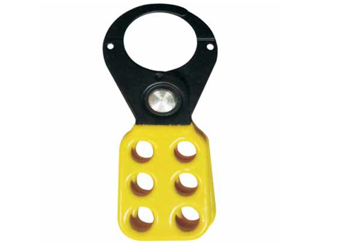 Lockout Hasps Red: PS-LOTO-HASP-CPYB Vinyl Coated Hasp – Yellow & Black – 38mm