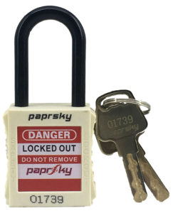 Lockout Padlock White PS LOTO PPNR-38