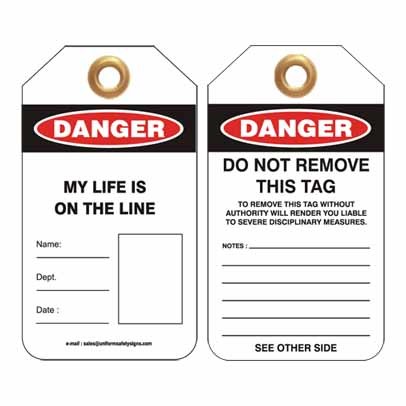 Safety Lockout Tag