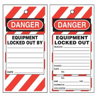 TDT114TP – Danger Equipment Locked Out
